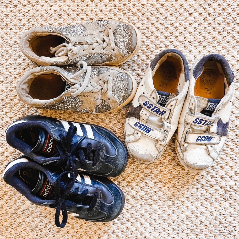 Golden Goose 23 (2 pairs) + adidas size 6 sneakers - all 3 sold together